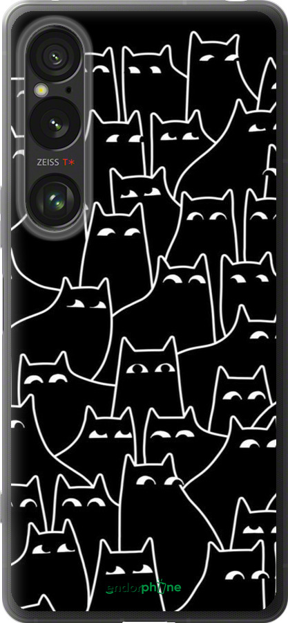 Силіконовий чехол Із зображенням кішок для Sony Xperia 1 VI - 6470u-3975 изображение 