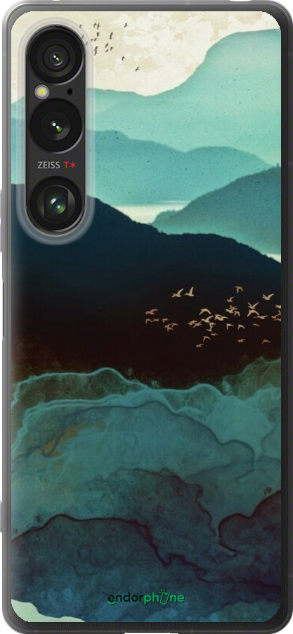 Силіконовий чехол Із зображенням гір Індіго для Sony Xperia 1 VI - 6484u-3975 изображение 