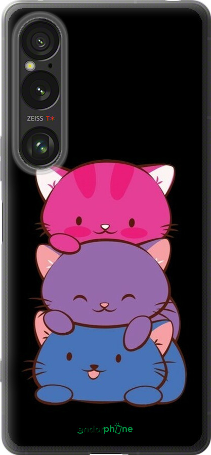 Силіконовий чехол Милі котятка для Sony Xperia 1 VI - 6518u-3975 изображение 