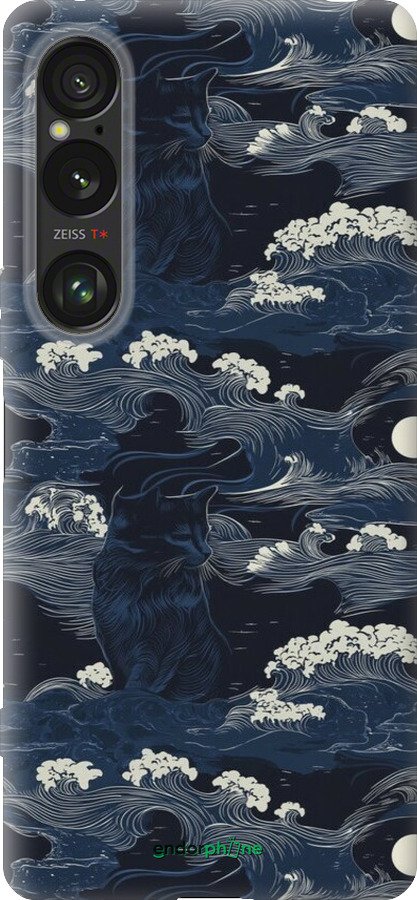 Силиконовый чехол Морская тематика в стиле арт-деко для Sony Xperia 1 VI - 6520u-3975 изображение 