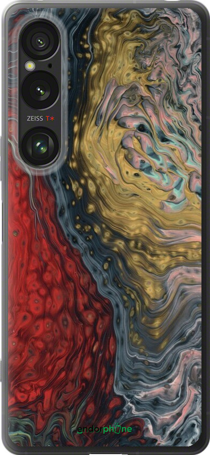 Силіконовий чехол Із зображенням абстрактного живопису для Sony Xperia 1 VI - 6530u-3975 изображение 