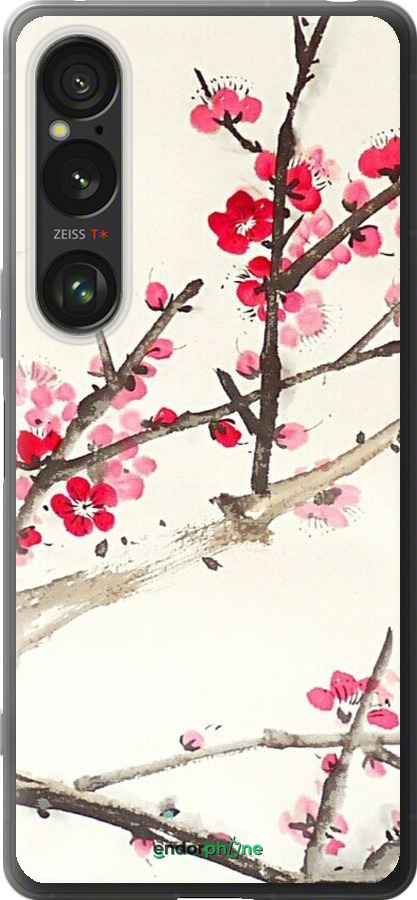 Силіконовий чехол Принт із зображенням цвітіння сакури для Sony Xperia 1 VI - 6545u-3975 изображение 
