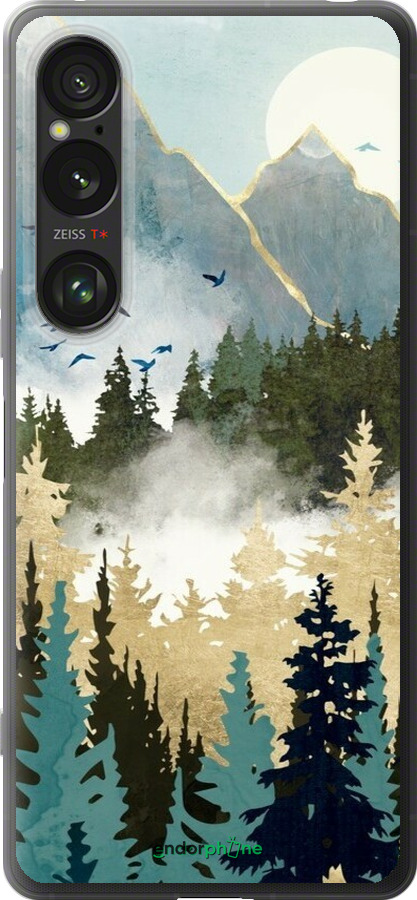 Силиконовый чехол С изображением лесного пейзажа для Sony Xperia 1 VI - 6548u-3975 изображение 