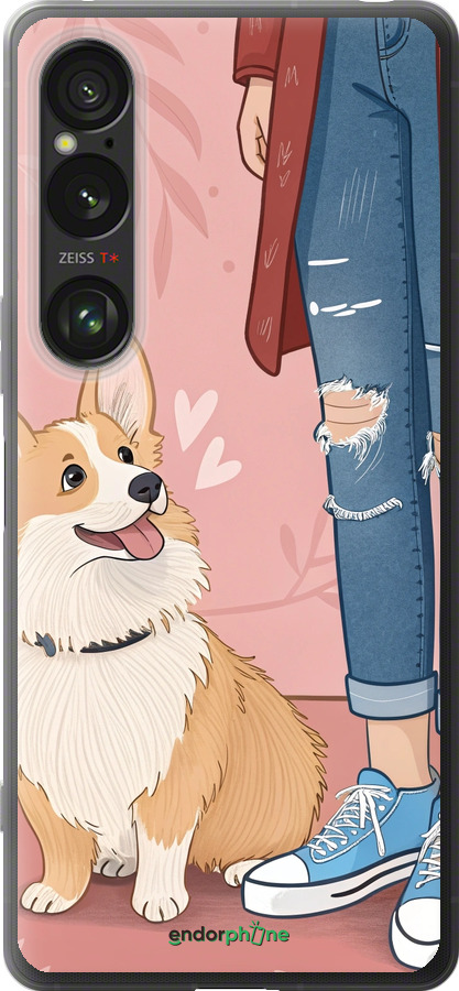 Силиконовый чехол Корги 3 для Sony Xperia 1 VI - 6707u-3975 изображение 