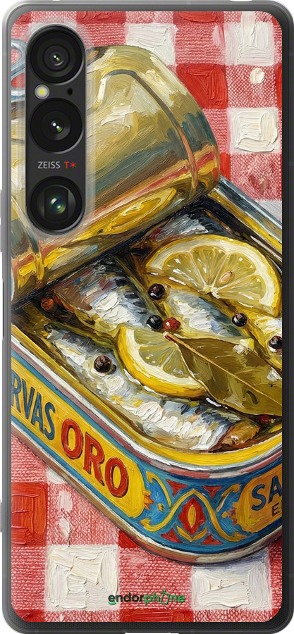 Силиконовый чехол Vintage Sardine Tin Phone для Sony Xperia 1 VI - 6772u-3975 изображение 