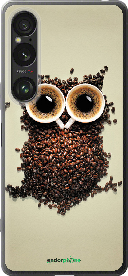 Силиконовый чехол Сова из кофе для Sony Xperia 1 VI - 777u-3975 изображение 