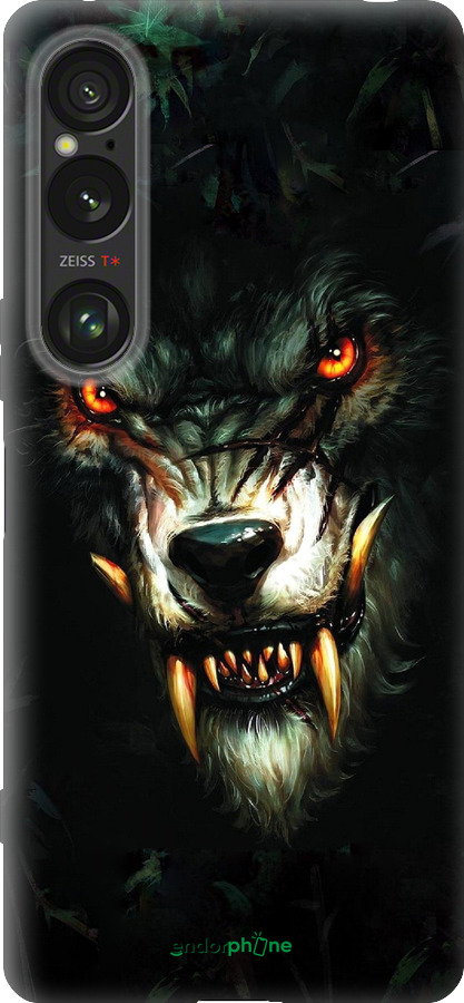 Силиконовый чехол Дьявольский волк для Sony Xperia 1 VI - 833u-3975 изображение 