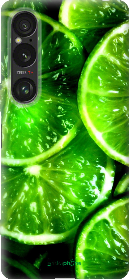 Силиконовый чехол Зелёные дольки лимона для Sony Xperia 1 VI - 852u-3975 изображение 