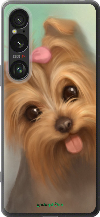 Силиконовый чехол Нарисованный йоркширский терьер для Sony Xperia 1 VI - 928u-3975 изображение 