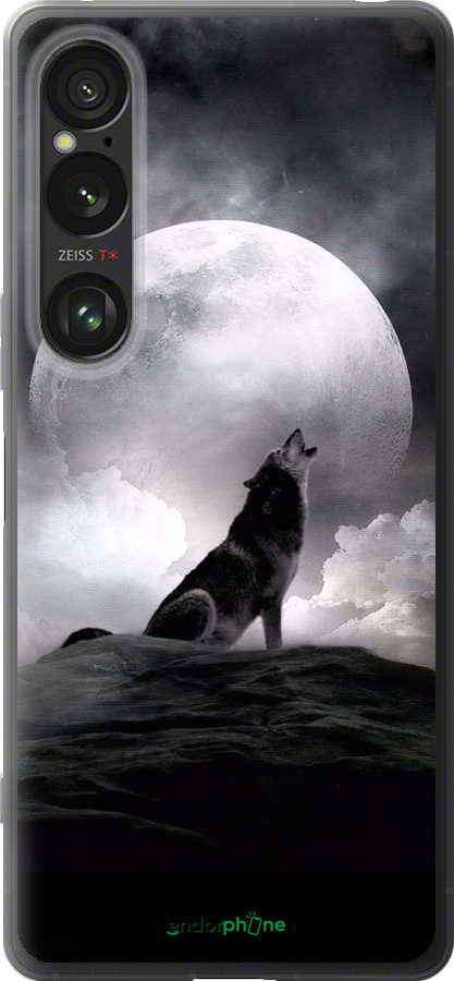 Силиконовый чехол Воющий волк для Sony Xperia 1 VI - 934u-3975 изображение 