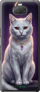 2D пластиковый чехол Mystic White Cat Gothic Dark Purple Gold для Sony Xperia 10 I4113 - 6805t-1688 изображение 
