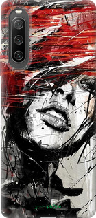 Силиконовый чехол Лицо девушки для Sony Xperia 10 IV - 1162u-2789 изображение 