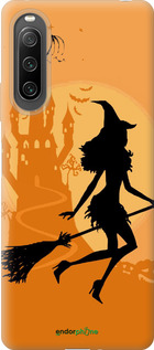 Силиконовый чехол Ведьма на метле для Sony Xperia 10 IV - 1184u-2789 изображение 
