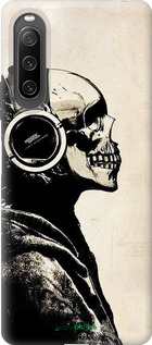 Силиконовый чехол Скелет-меломан v2 для Sony Xperia 10 IV - 1200u-2789 изображение 