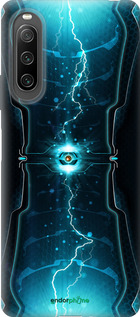 Силиконовый чехол Молнии в цилиндре для Sony Xperia 10 IV - 120u-2789 изображение 