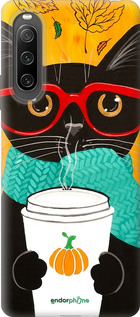 Силиконовый чехол Осенний кот для Sony Xperia 10 IV - 4026u-2789 изображение 