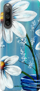 Силиконовый чехол Красивые арт-ромашки для Sony Xperia 10 IV - 4031u-2789 изображение 