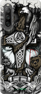 Силиконовый чехол Тату Викинг для Sony Xperia 10 IV - 4098u-2789 изображение 