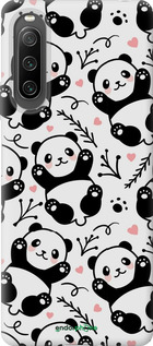 Силиконовый чехол Панды для Sony Xperia 10 IV - 4318u-2789 изображение 