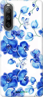 Силиконовый чехол Голубые орхидеи для Sony Xperia 10 IV - 4406u-2789 изображение 