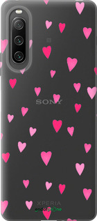 Силиконовый чехол Сердечки 2 для Sony Xperia 10 IV - 4763u-2789 изображение 