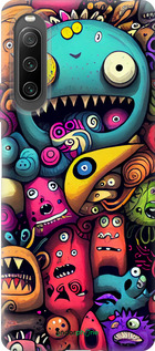 Силіконовий чехол Смішні монстри для Sony Xperia 10 IV - 5549u-2789 изображение 