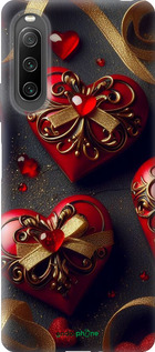 Силиконовый чехол Сердечки v4 для Sony Xperia 10 IV - 5834u-2789 изображение 