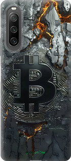 Силіконовий чехол Розпечений біткойн для Sony Xperia 10 IV - 6091u-2789 изображение 