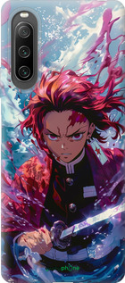 Силиконовый чехол Танджиро Камадо: Клинок рассекающий демонов для Sony Xperia 10 IV - 6111u-2789 изображение 