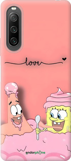 Силиконовый чехол Спанч Боб для Sony Xperia 10 IV - 6282u-2789 изображение 