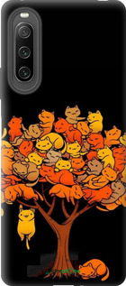 Силиконовый чехол Дерево и котики для Sony Xperia 10 IV - 6516u-2789 изображение 