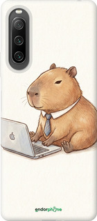 Силиконовый чехол Funny Capybara CEO Working для Sony Xperia 10 IV - 6777u-2789 изображение 