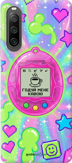 Силиконовый чехол Y2K Aesthetic Retro Pet: Годуй мене кавою для Sony Xperia 10 IV - 6784u-2789 изображение 