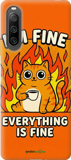 Силиконовый чехол Funny Cat для Sony Xperia 10 IV - 6786u-2789 изображение 