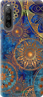 Силіконовий чехол Золотий візерунок для Sony Xperia 10 IV - 678u-2789 изображение 