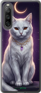 Силіконовий чехол Mystic White Cat Gothic Dark Purple Gold для Sony Xperia 10 IV - 6805u-2789 изображение 