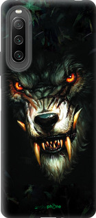 Силиконовый чехол Дьявольский волк для Sony Xperia 10 IV - 833u-2789 изображение 