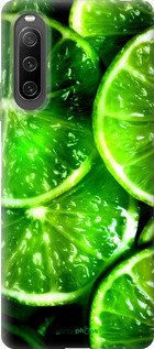 Силиконовый чехол Зелёные дольки лимона для Sony Xperia 10 IV - 852u-2789 изображение 