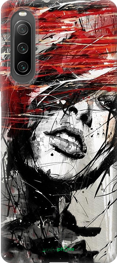 Силиконовый чехол Лицо девушки для Sony Xperia 10 IV - 1162u-2789 изображение 