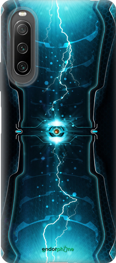 Силиконовый чехол Молнии в цилиндре для Sony Xperia 10 IV - 120u-2789 изображение 