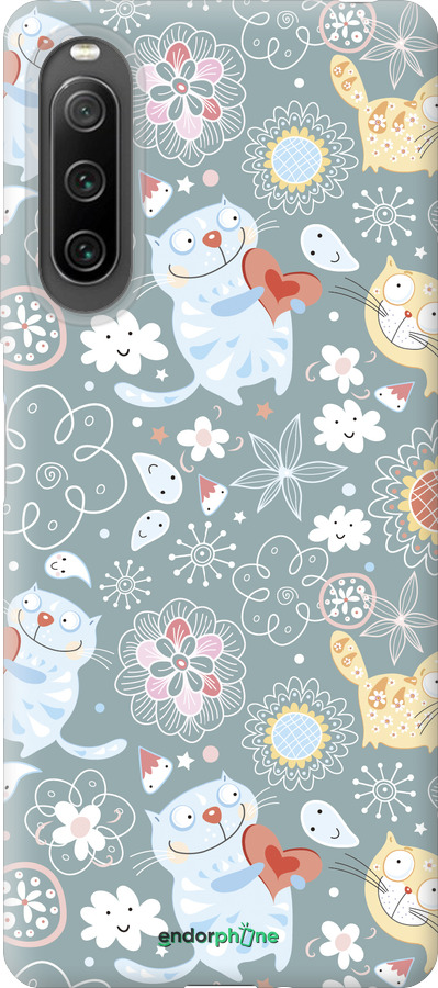 Силіконовий чехол Кошенята v3 для Sony Xperia 10 IV - 1223u-2789 изображение 