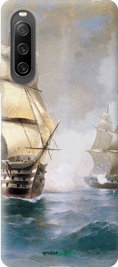 Силиконовый чехол Айвазовский. Корабли для Sony Xperia 10 IV - 160u-2789 изображение 