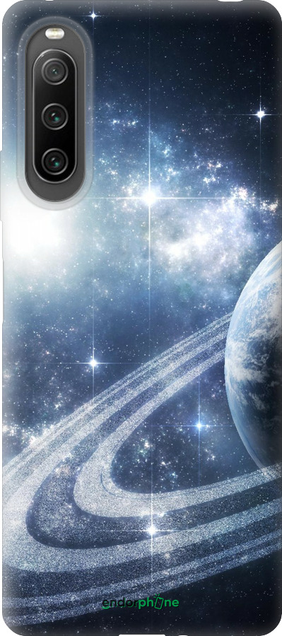 Силиконовый чехол Кольца Сатурна для Sony Xperia 10 IV - 173u-2789 изображение 