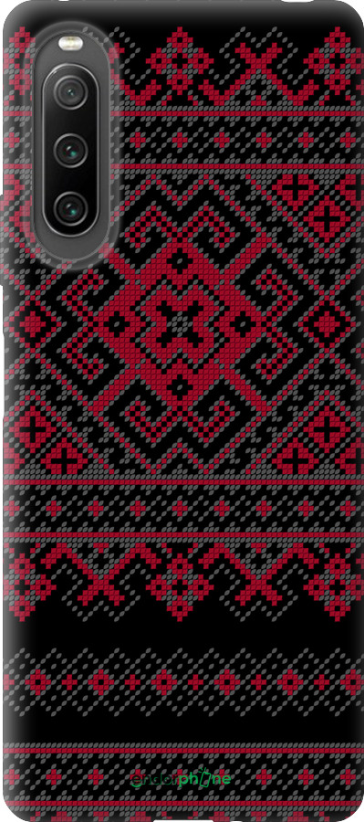 Силіконовий чехол Вишиванка 52 для Sony Xperia 10 IV - 1763u-2789 изображение 