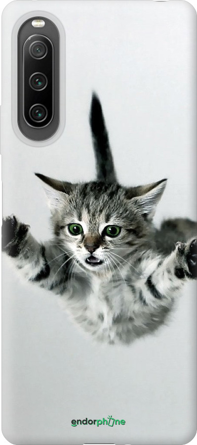 Силіконовий чехол Літаюче кошеня для Sony Xperia 10 IV - 2322u-2789 изображение 