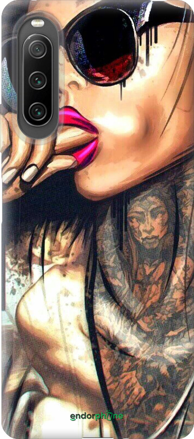 Силиконовый чехол Девушка в тату для Sony Xperia 10 IV - 4001u-2789 изображение 