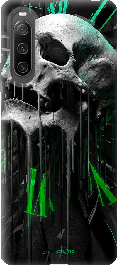 Силиконовый чехол Череп-часы для Sony Xperia 10 IV - 4100u-2789 изображение 