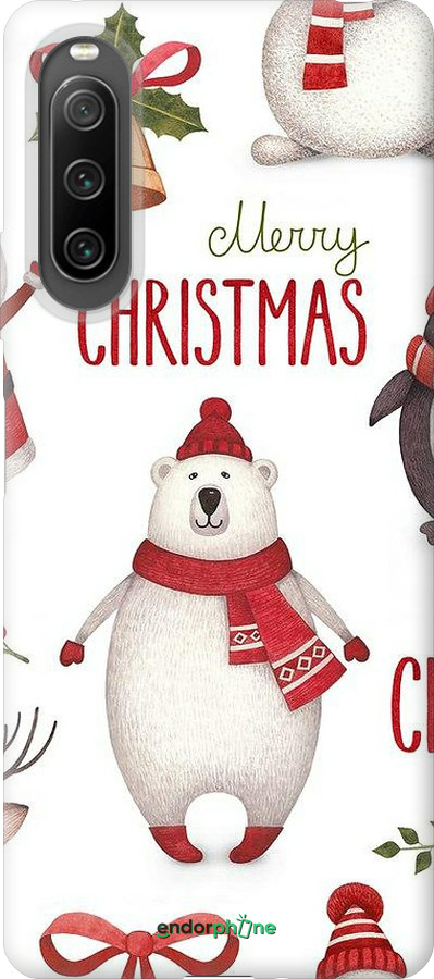 Силиконовый чехол Merry Christmas для Sony Xperia 10 IV - 4106u-2789 изображение 