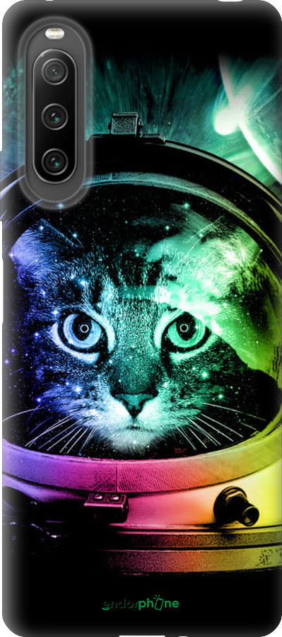 Силиконовый чехол Кот-астронавт для Sony Xperia 10 IV - 4154u-2789 изображение 