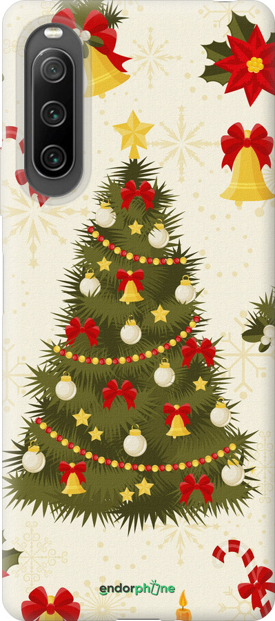 Силиконовый чехол Новогодняя елка для Sony Xperia 10 IV - 4198u-2789 изображение 